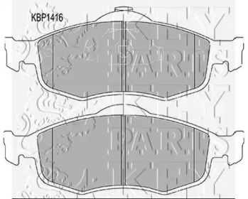 KEY PARTS kbp1416 -  Комплект тормозных колодок, дисковый тормоз